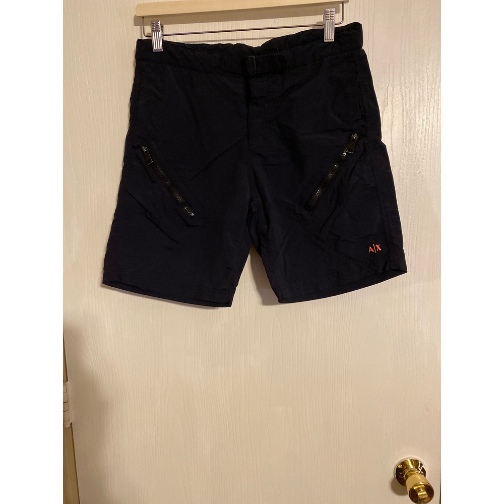 Armani Exchange Mens Black Zipper Pocket Board Shorts Swim Trunks Size S
0428